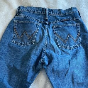 COPY - Vintage wranglers size 5/6 flare leg *small blue stain on back of leg
